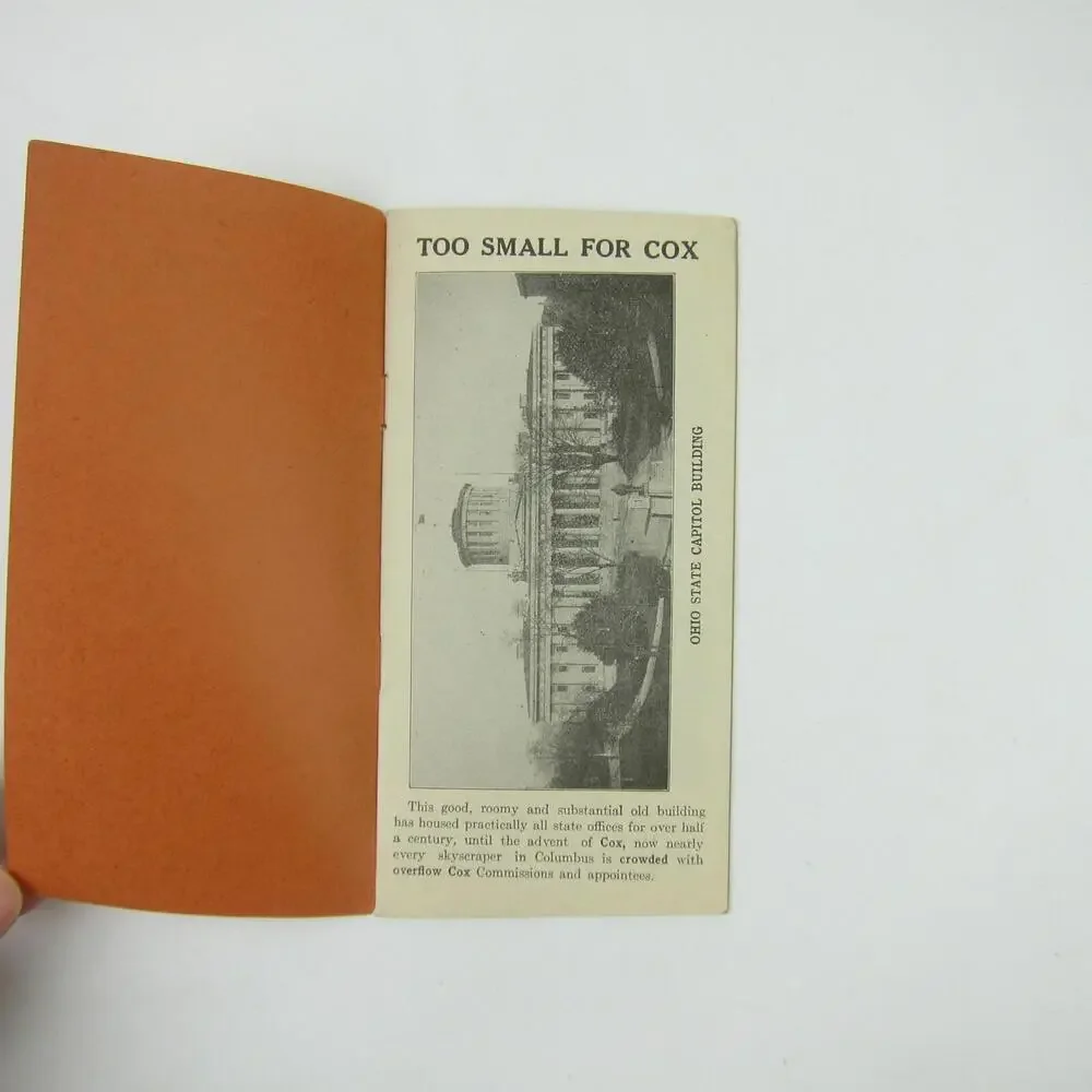 Ohio Governor James Cox Political Opposition Fact Book Sky Scraper Antique 1910s - Picture 2 of 15